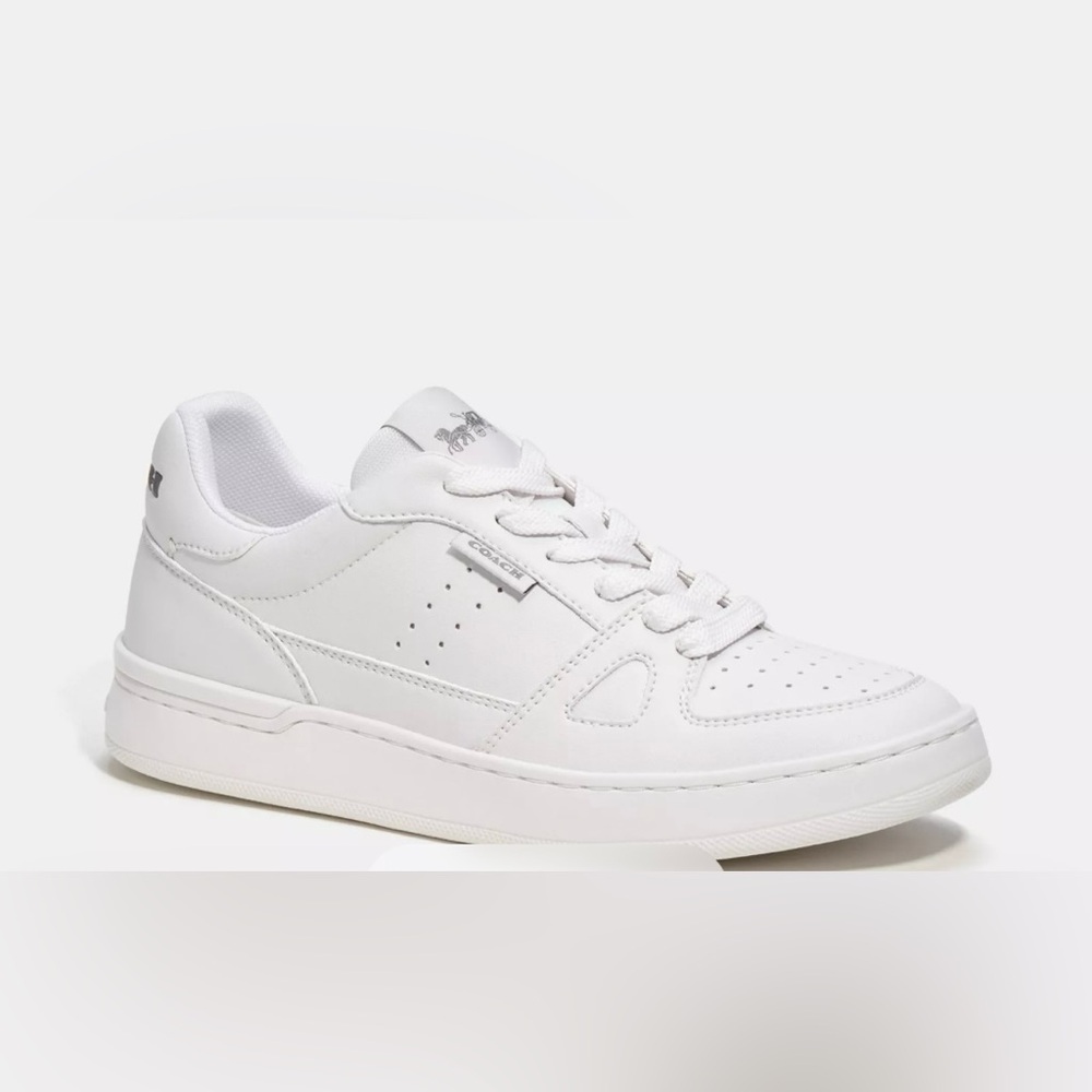 Coach White Leather Sneakers Classic Design